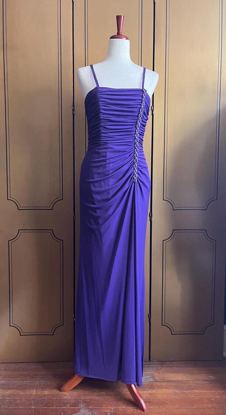 Vintage evening dress in purple, size 8